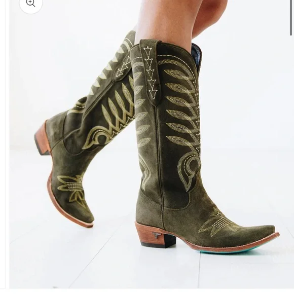 Lane Boots, Olive Squash Blossom - Picture 2 of 6